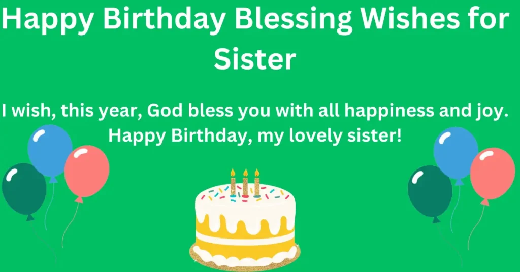 Happy Birthday Blessing Wishes for Sister