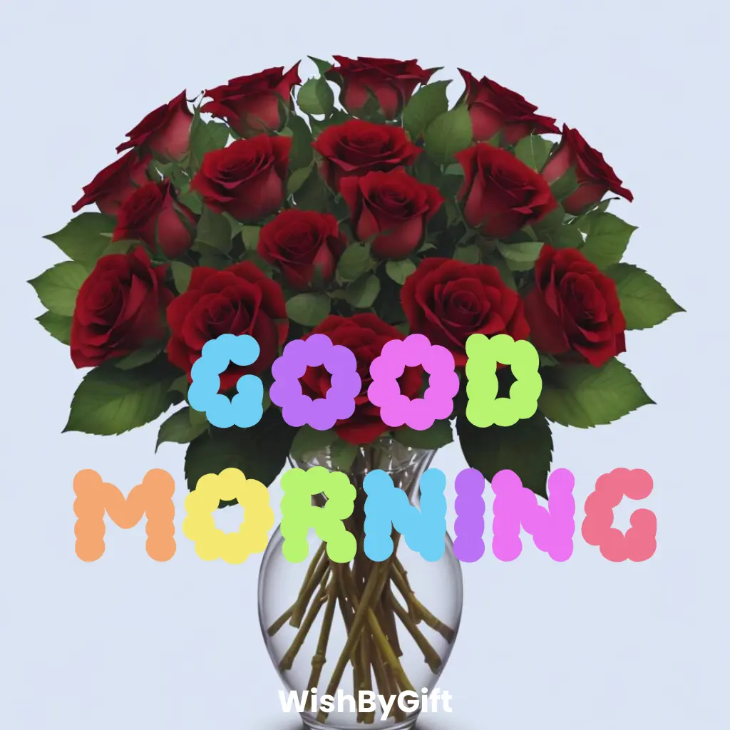 good morning image with flowers