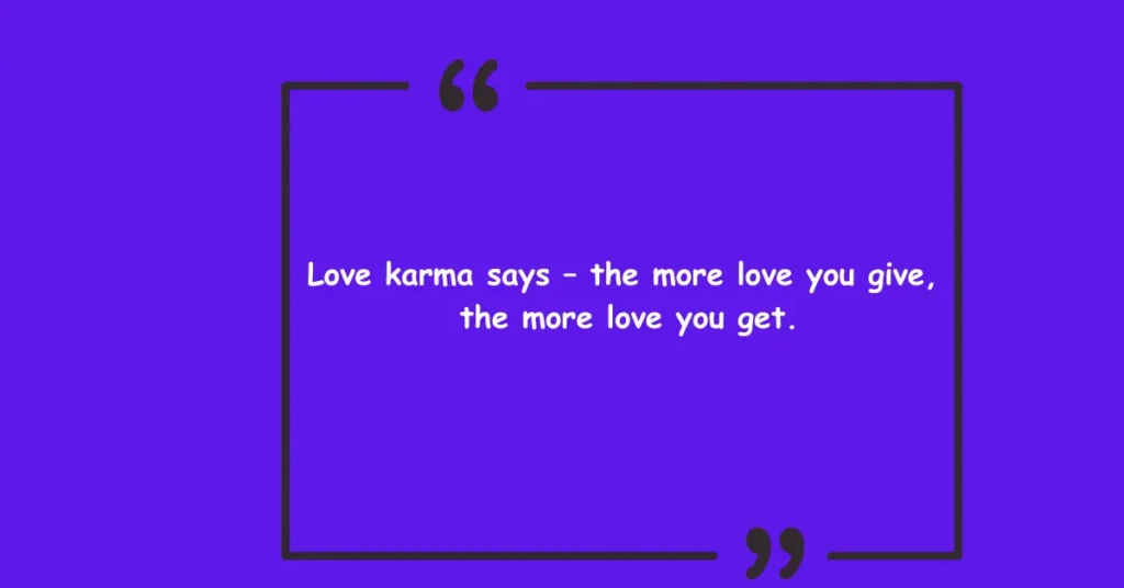 Love Karma Quotes