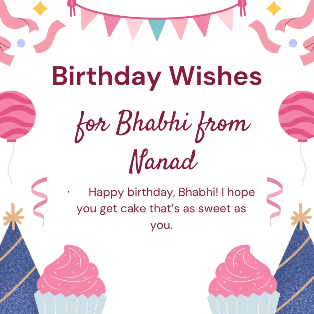 Birthday Wishes for Bhabhi from Nanad