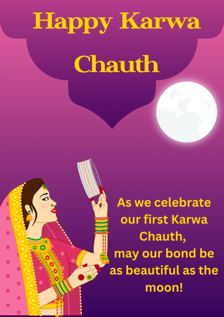 Karwa Chauth Wishes for Newly Married Couples